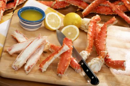 Alaskan King Crab Legs and Claws (split for easier access)